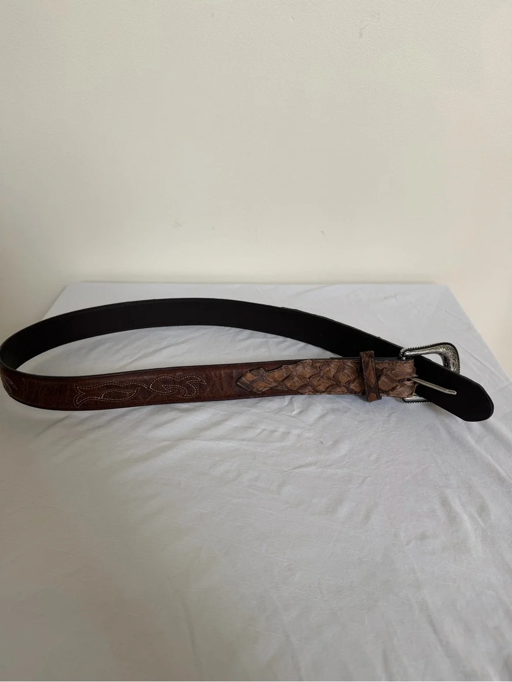 Cody James Men's Charutto Exotic Pirarucu Billet Belt Sz 36 Style CJAHO24BT16-BN